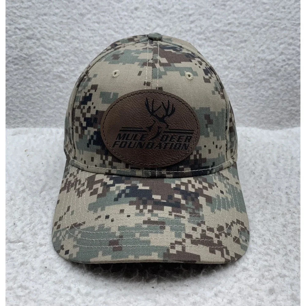 Otto Camo Baseball Hat Mens Mule Deer Foundation Patch Hook Loop BDU Digital Dad